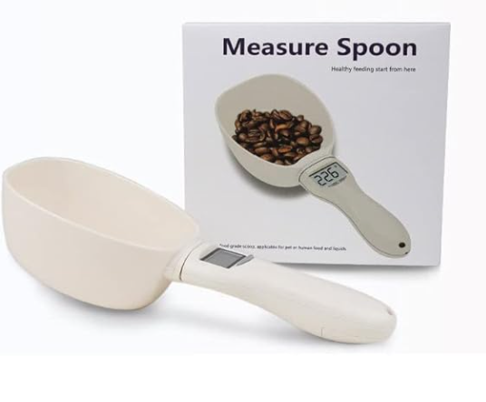 Removable Measuring Sauce Spoons Mini Kitchen Measuring Spoon Kitchen Food Weight Volume Display Measure Tools Accessories (White from KSA)
