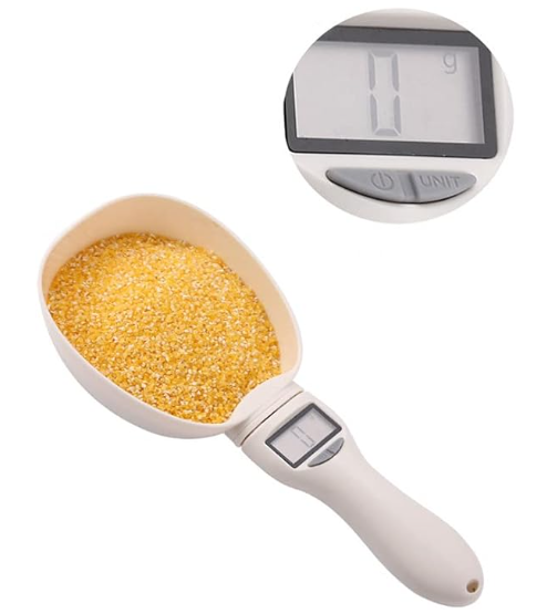 Removable Measuring Sauce Spoons Mini Kitchen Measuring Spoon Kitchen Food Weight Volume Display Measure Tools Accessories (White from KSA)