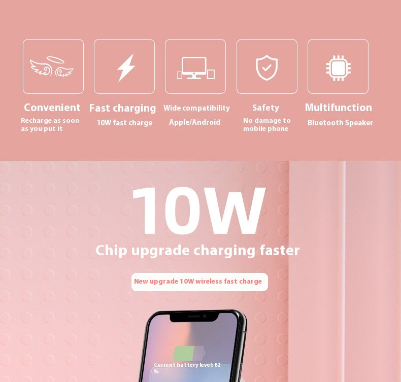 Speaker Wireless Charger Creative Mobile Phone Fast Charging