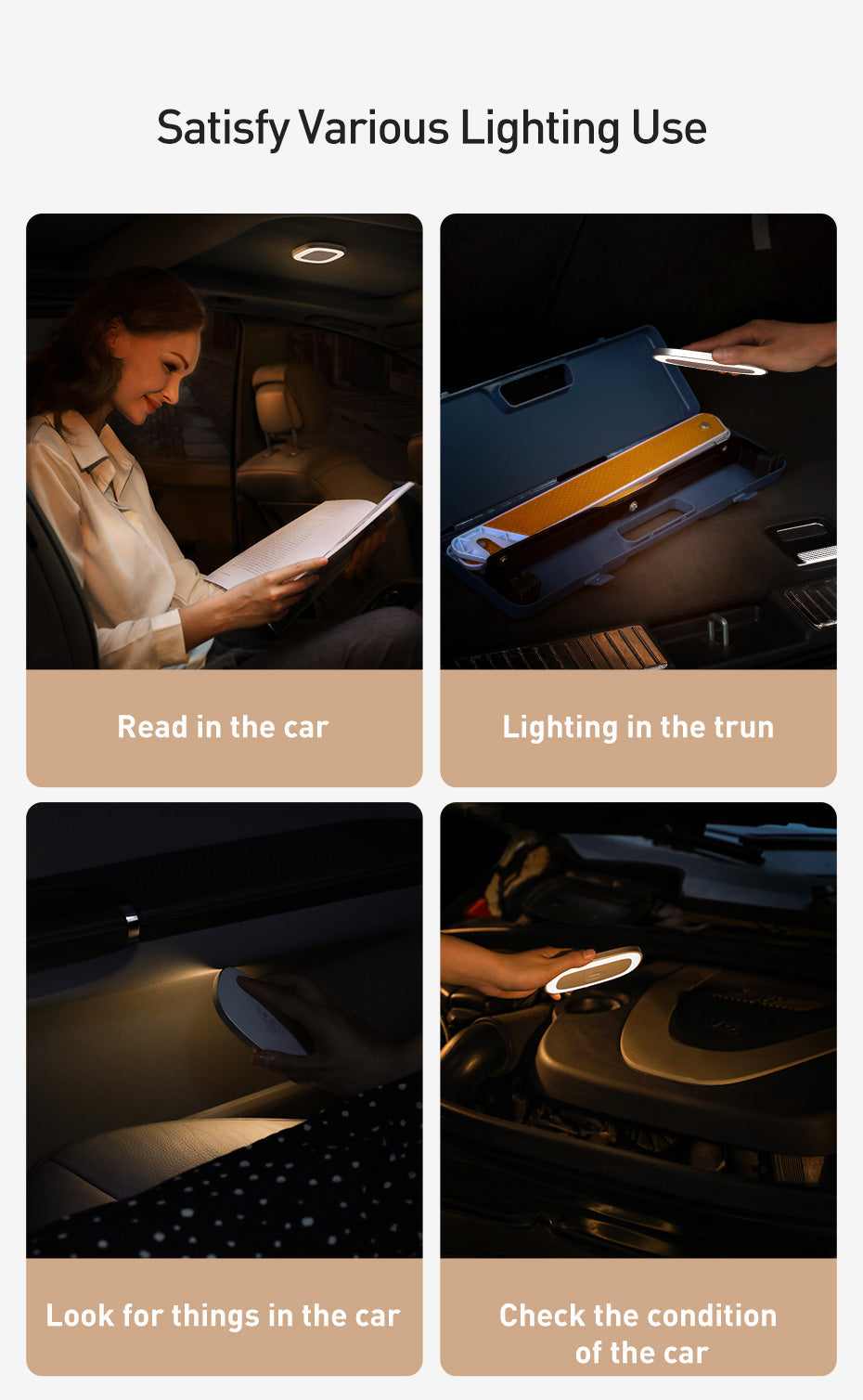 LED Car Eye Protection Reading Light